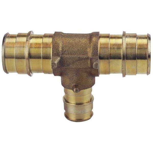 Apollo Valves Pipe Tee, 34 x 34 x 12 in, Barb, Brass, 200 psi Pressure EPXT343412